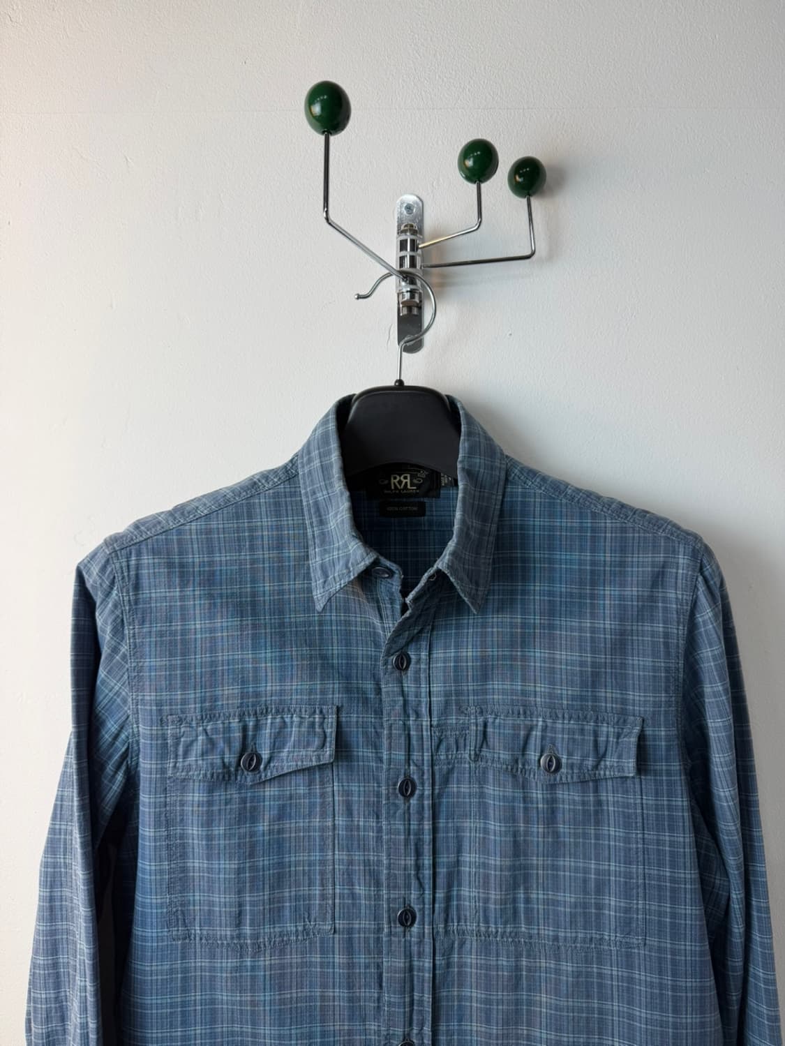 더블알엘 체크 워크 셔츠 상품이미지1