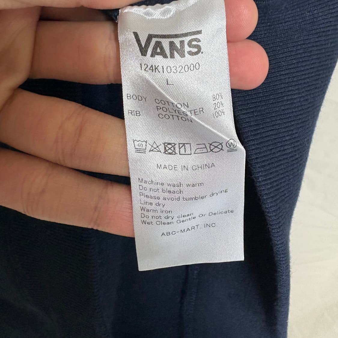 반스 재팬 클래식 아치 로고 후드티 / 네이비, L 상품이미지8