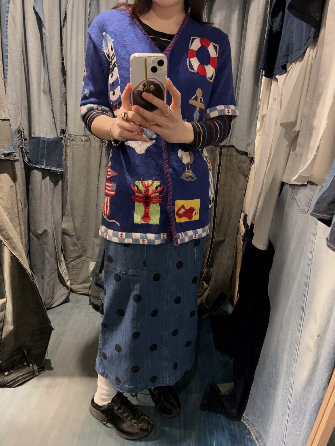 28-30 ) ARNOLD PALMER Polka Dot Skirt 상품이미지3