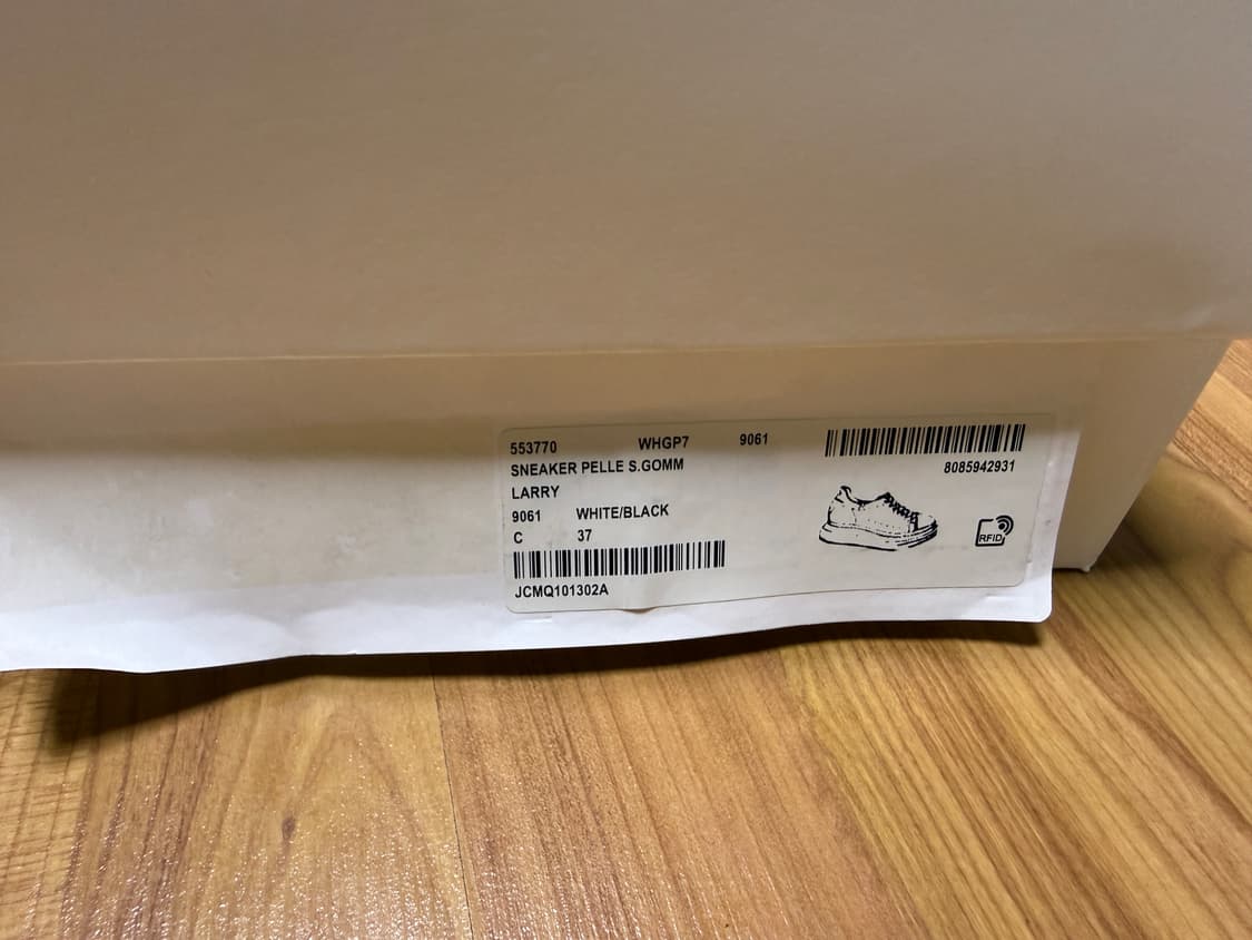 알렉산더맥퀸 오버솔 흰/검 스웨이드 37size 상품이미지10