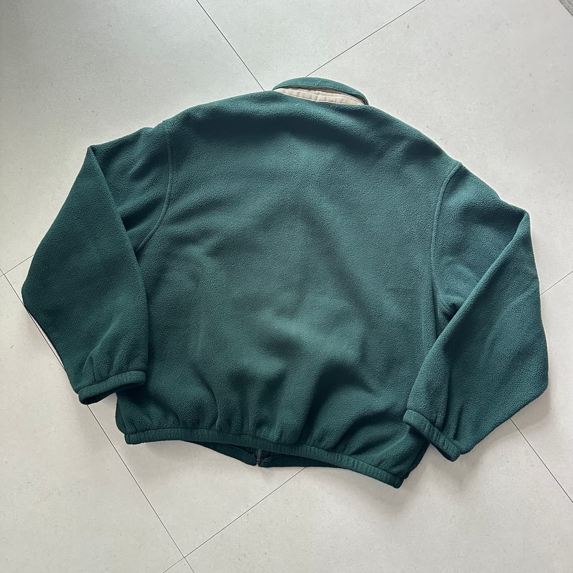 90s 폴로 랄프로렌 플리스 그린 블루종 헤링턴 집업 자켓 XL 상품이미지6