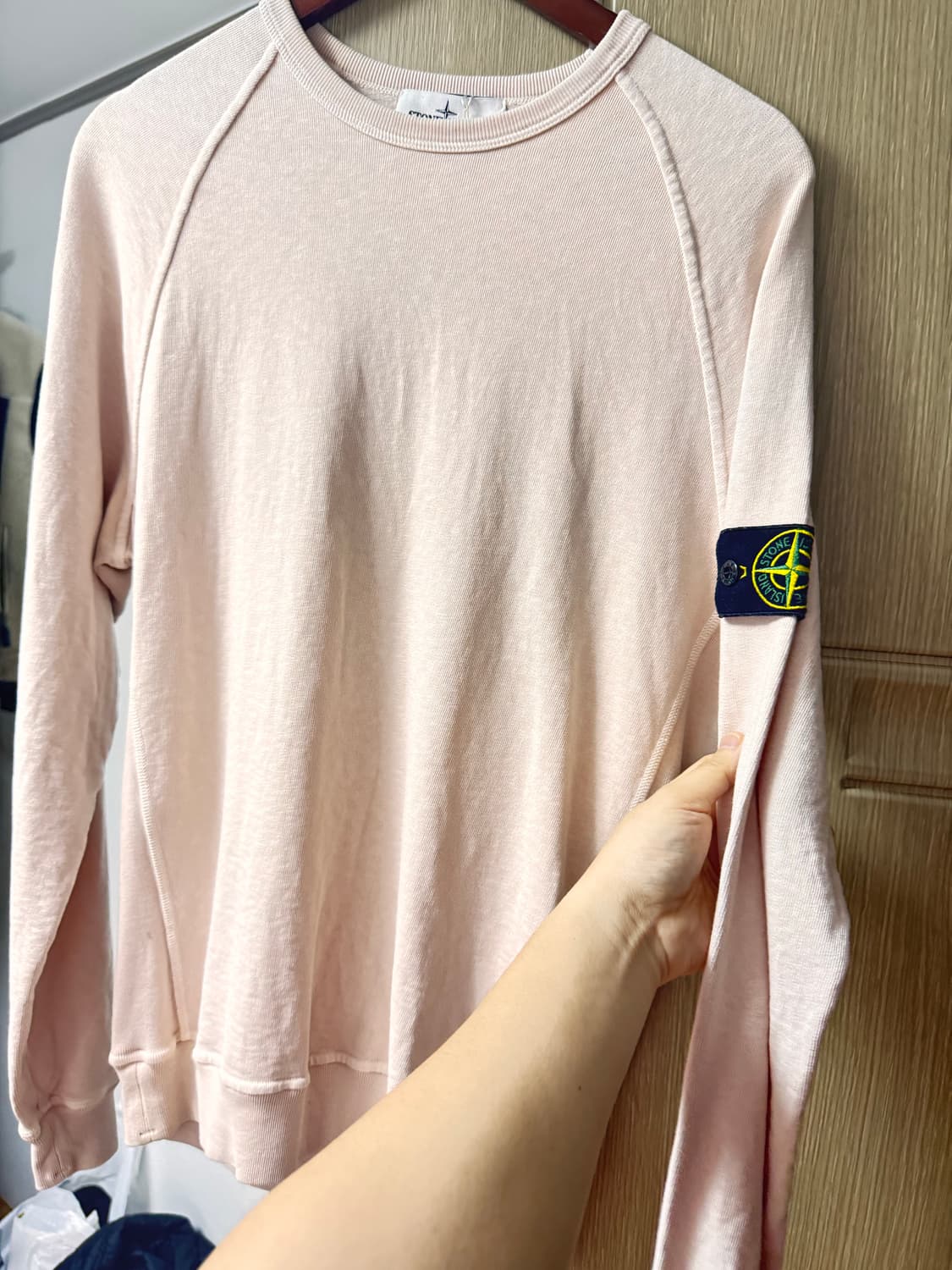 M) 정품 qr스톤아일랜드 연한핑크!!! 기모아님 상품이미지1
