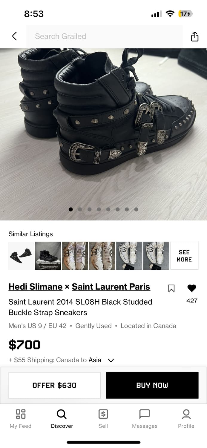 [40] 생로랑 웨스턴 하이탑 SL/08H 에디슬리먼 상품이미지5