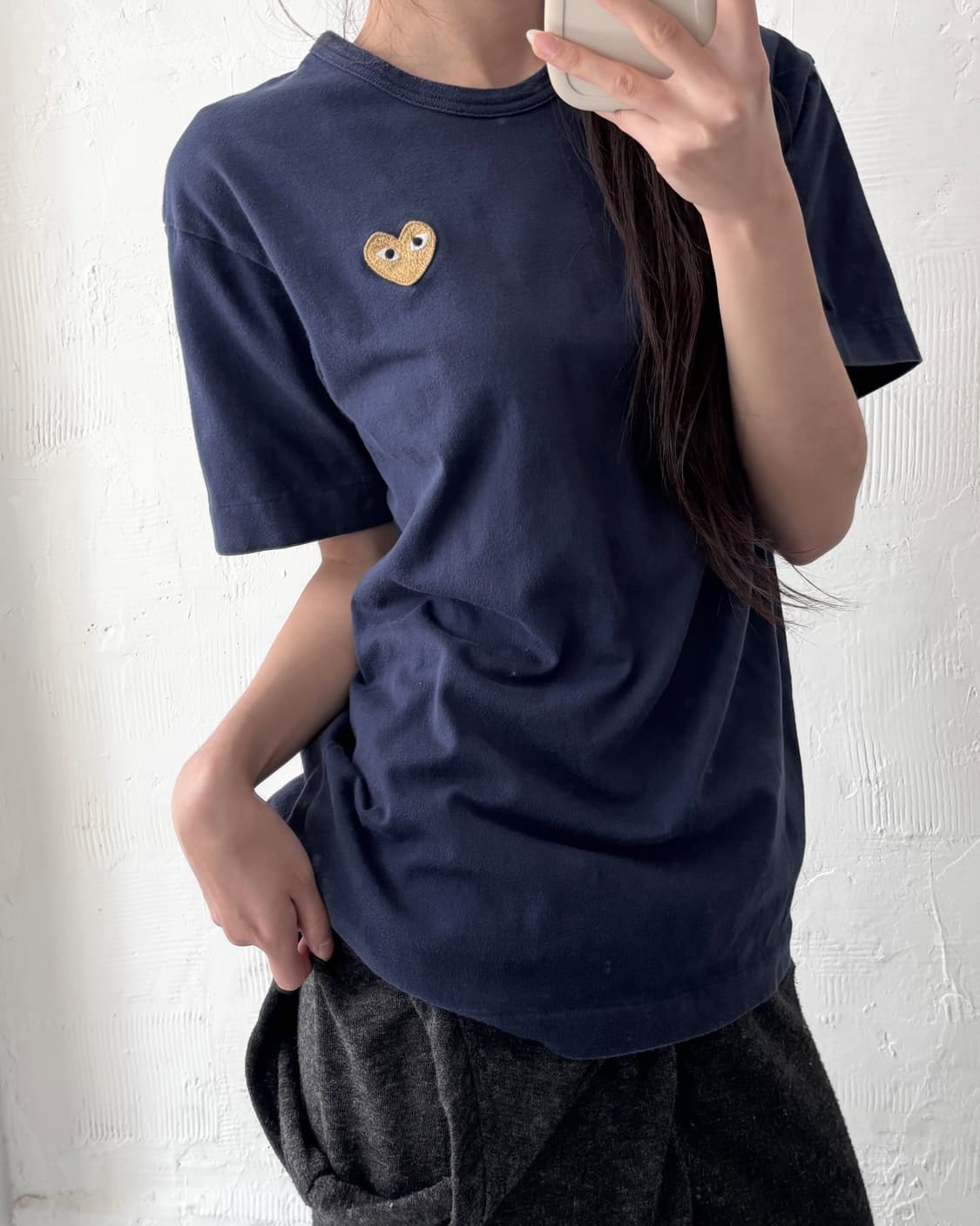 COMMEdesGARCONS 꼼데가르송 골드와펜 네이비컬러 티셔츠 상품이미지1