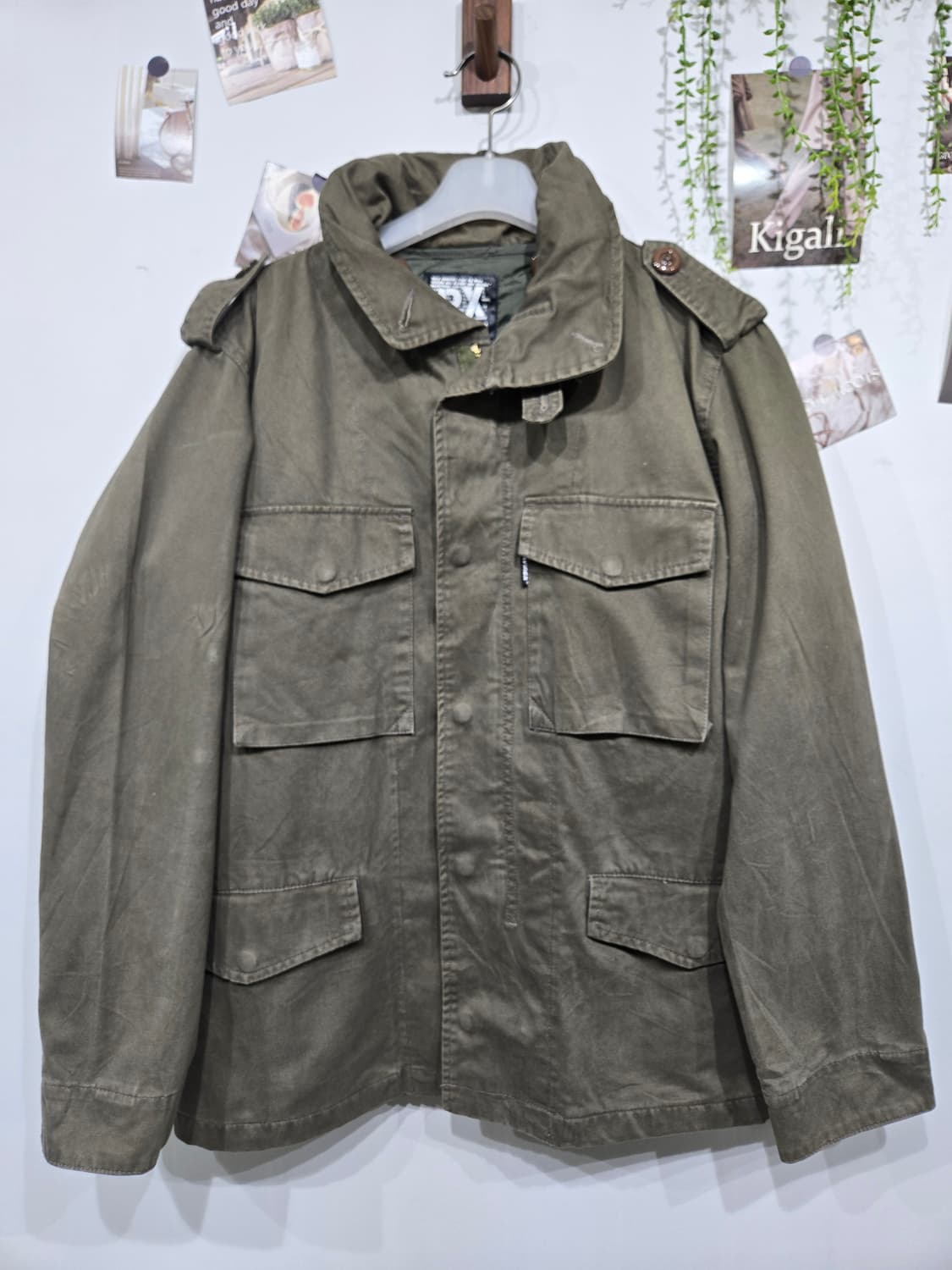 아비렉스 카키색 야상 밀리터리 자켓 상품이미지3