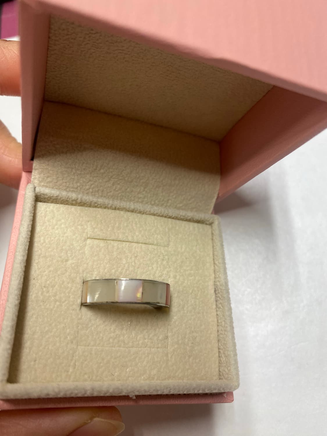 자개빛 핑크 인레이 반지 상품이미지7