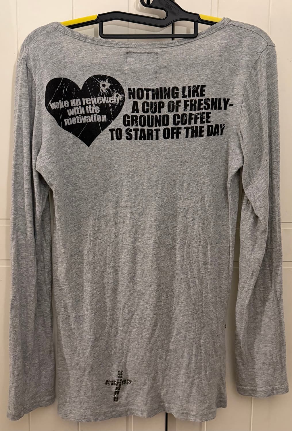 heaven and earth Y2K 갸루 프린팅 큐빅 티셔츠 상품이미지3