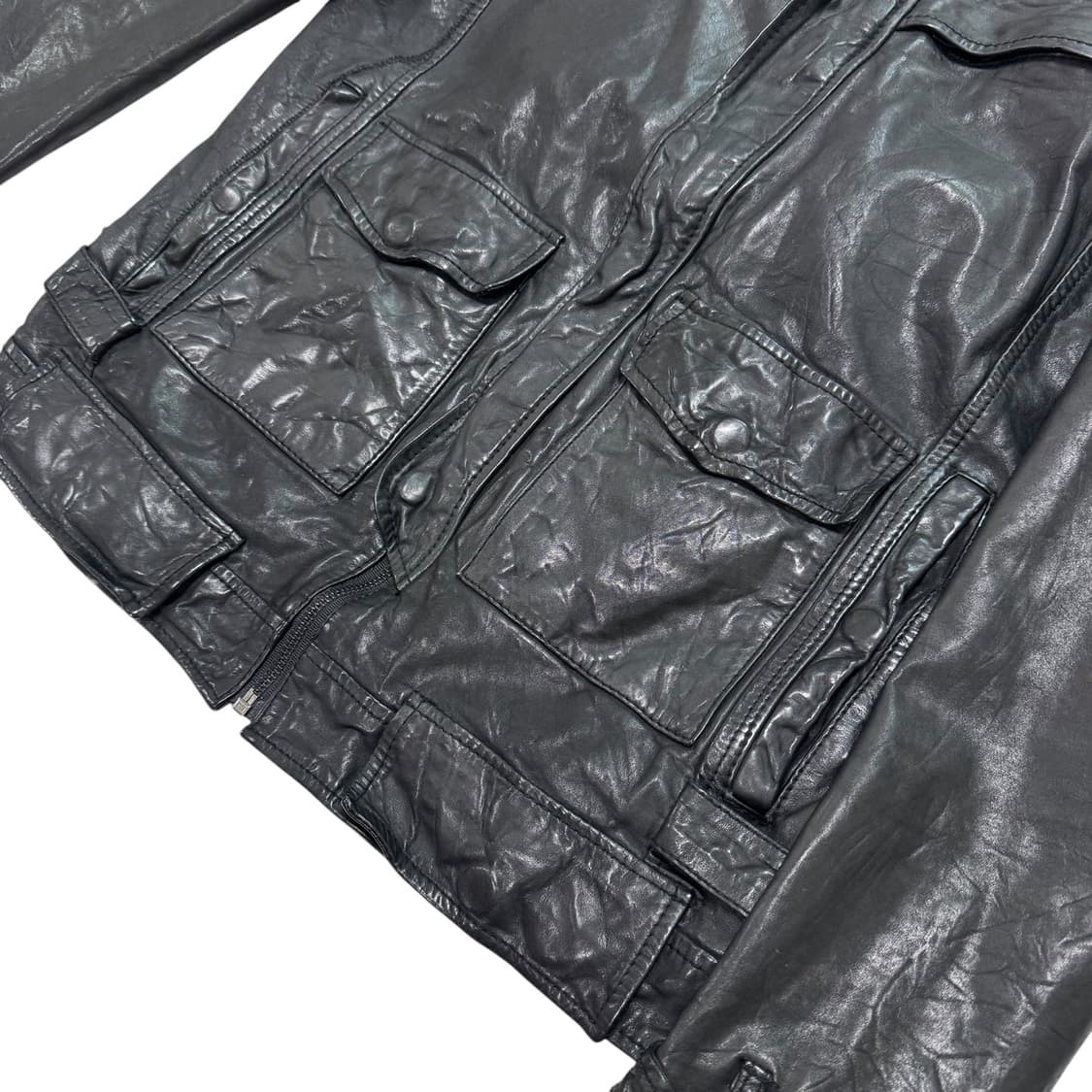 버커루 lamb skin pocket leather jacket 상품이미지3