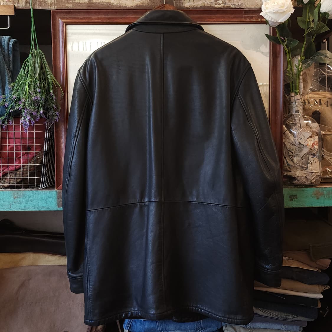 아르마니 레더 카코트 송가지 가죽자켓 레더 워크자켓 50 상품이미지3