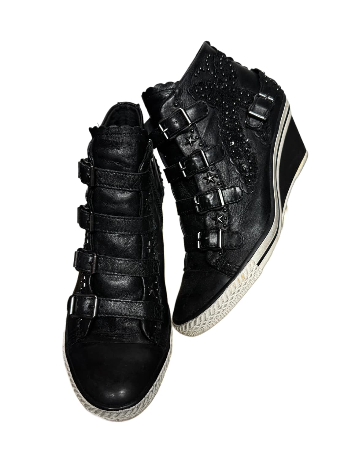 희귀) ASH 제니얼 레더 웨지힐 스터드 스니커즈 상품이미지3