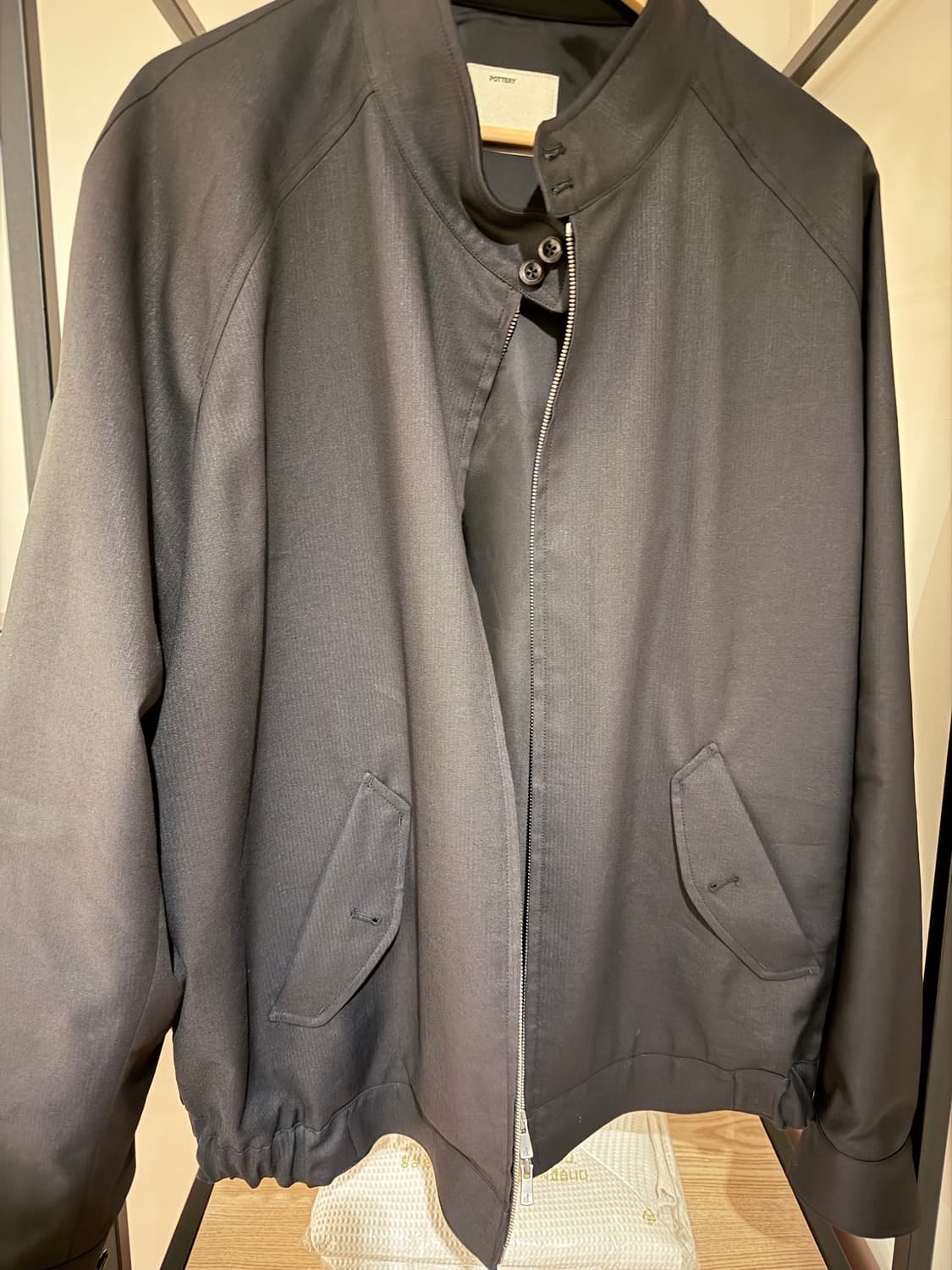 (4)포터리 루즈드 해링턴 블랙 상품이미지1