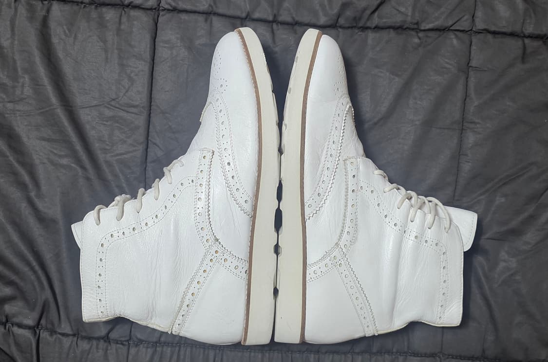 스카르파(SCARPA) 화이트 윙팁 수제 가죽 부츠 (265) 상품이미지7