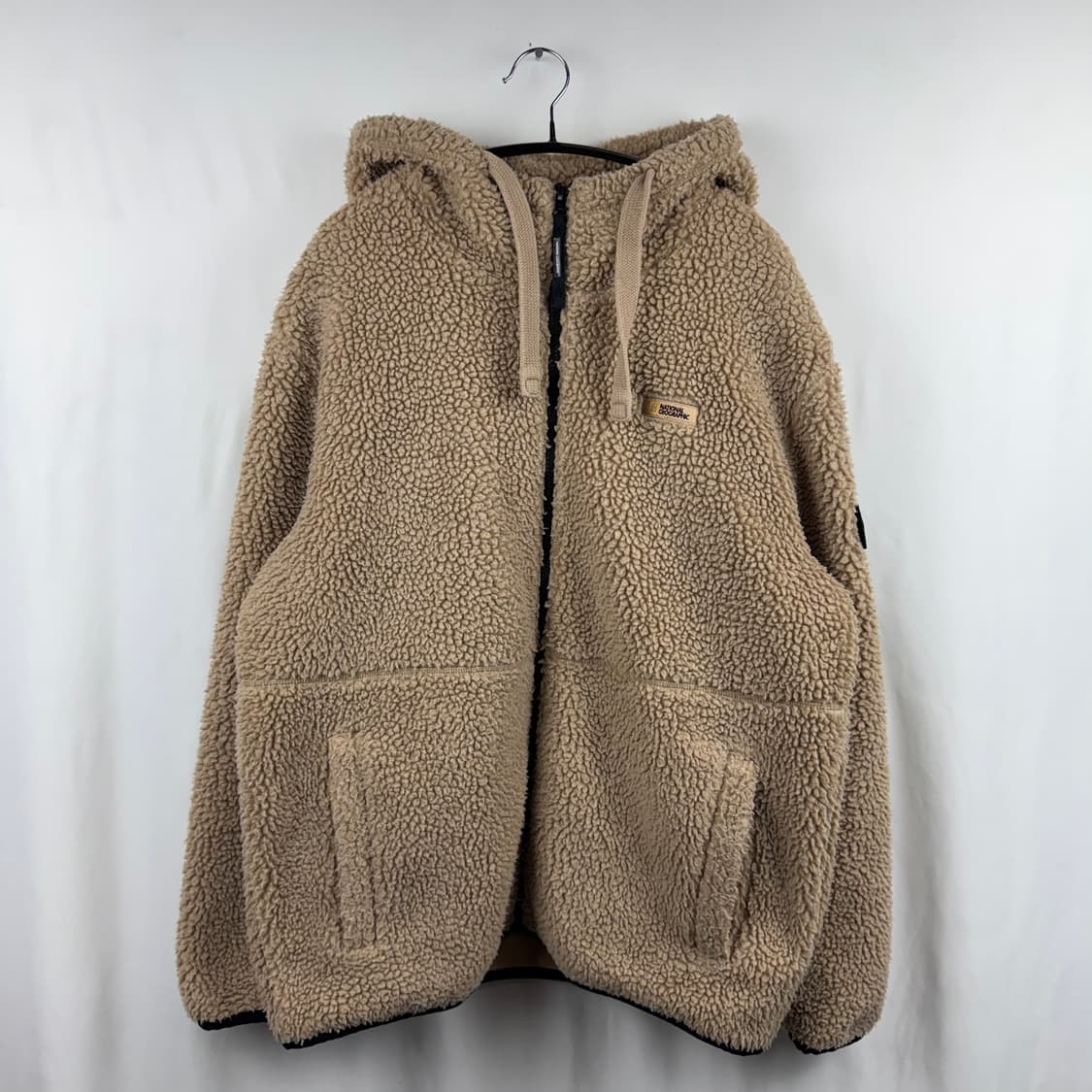 (XL) 내셔널지오그래픽 양털 셰르파 플리스 자켓 베이지 상품이미지2