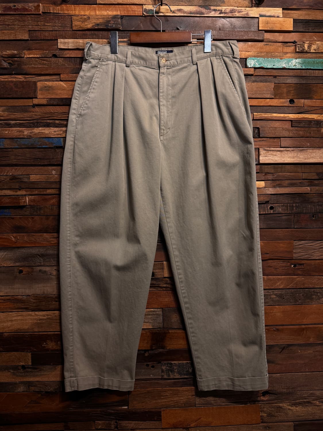 90‘s 폴로 랄프로렌 투턱 치노팬츠 Made In USA (34) 상품이미지1