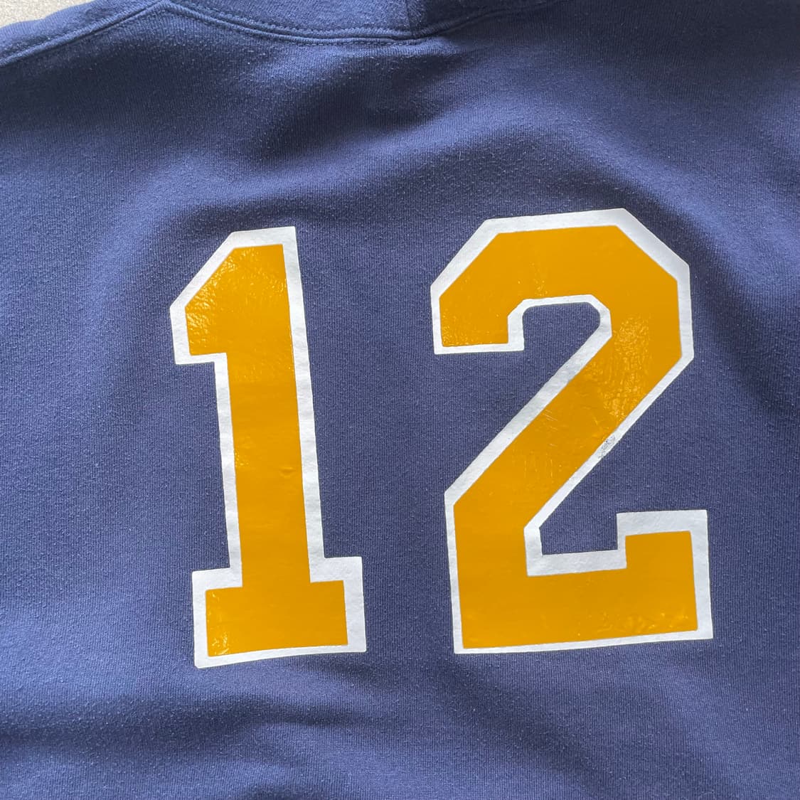 빈티지  러셀 애슬레틱 후드 네이비(옐로) made in usa  상품이미지4