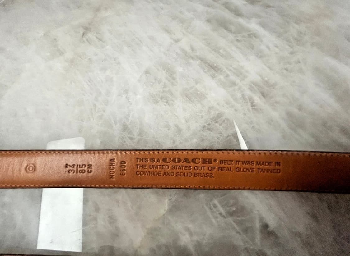 90s 코치 레더 벨트 모델 6600 (Mocha / Black Set) 상품이미지5