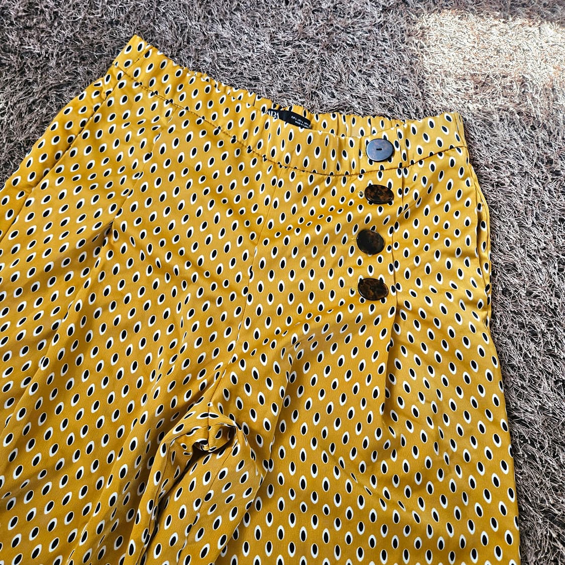 자라(ZARA) 사이드 버튼 도트 밴딩 팬츠 L 상품이미지3