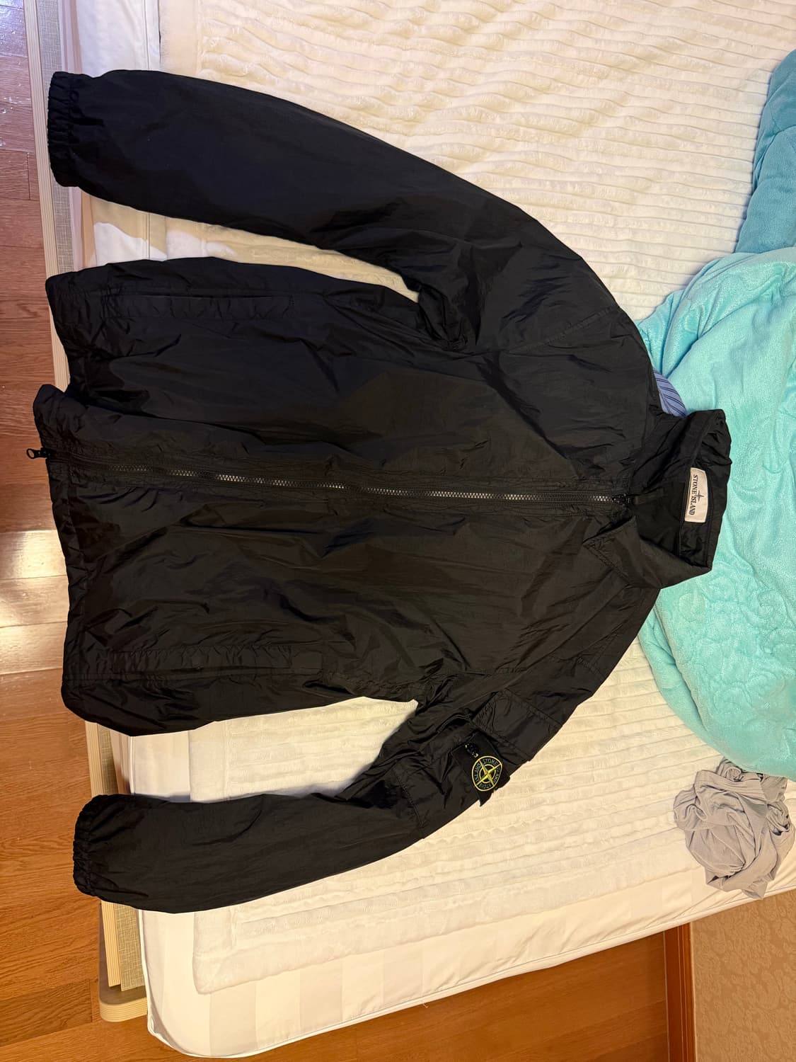 스톤아일랜드 크링클랩스 오버셔츠 바람막이 블랙L 상품이미지1