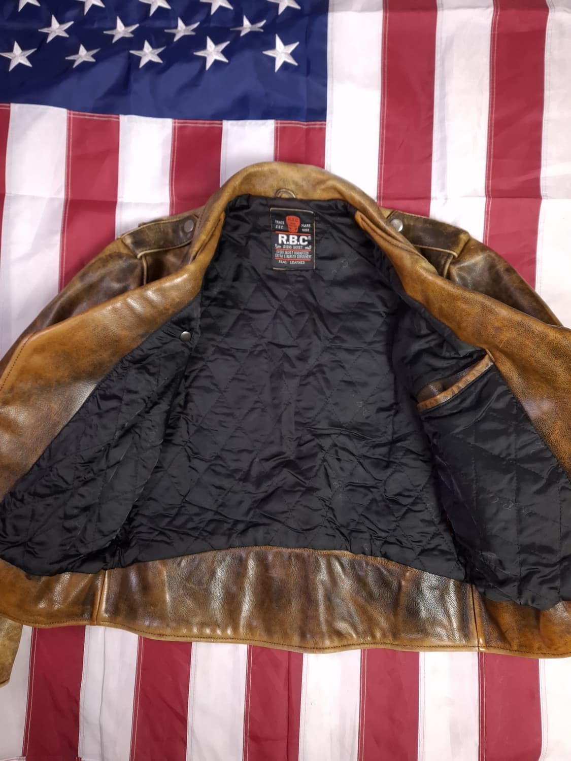 오리지날 R.B.C 리얼레더 더블 라이더자켓 상품이미지8
