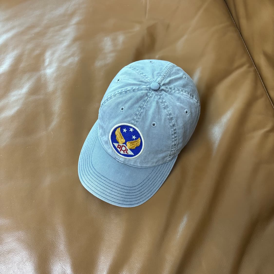 RRL 더블알엘 랄프로렌 폴로 윙로고 6패널 볼캡 모자 미드나잇 블루 상품이미지5