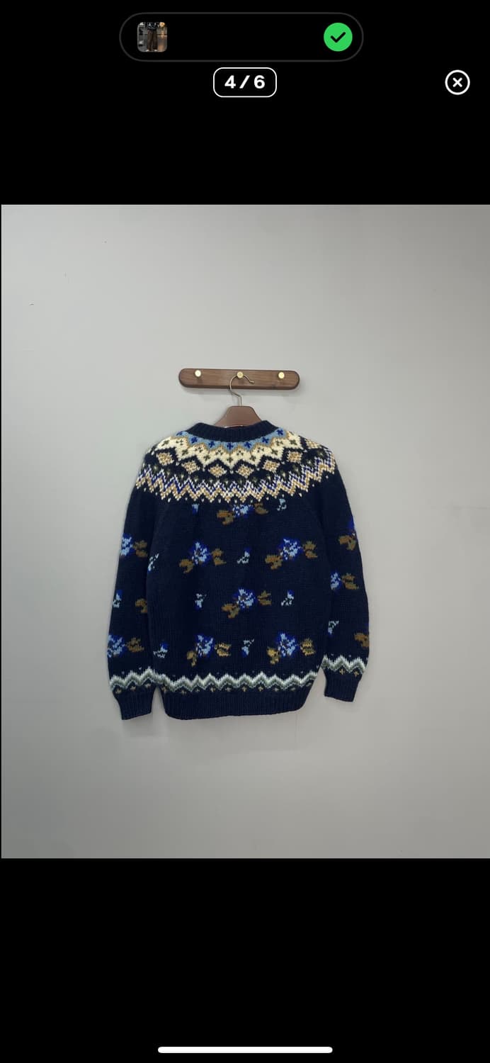 빈티지 노르딕패턴 니트 가디건 A2934 상품이미지4