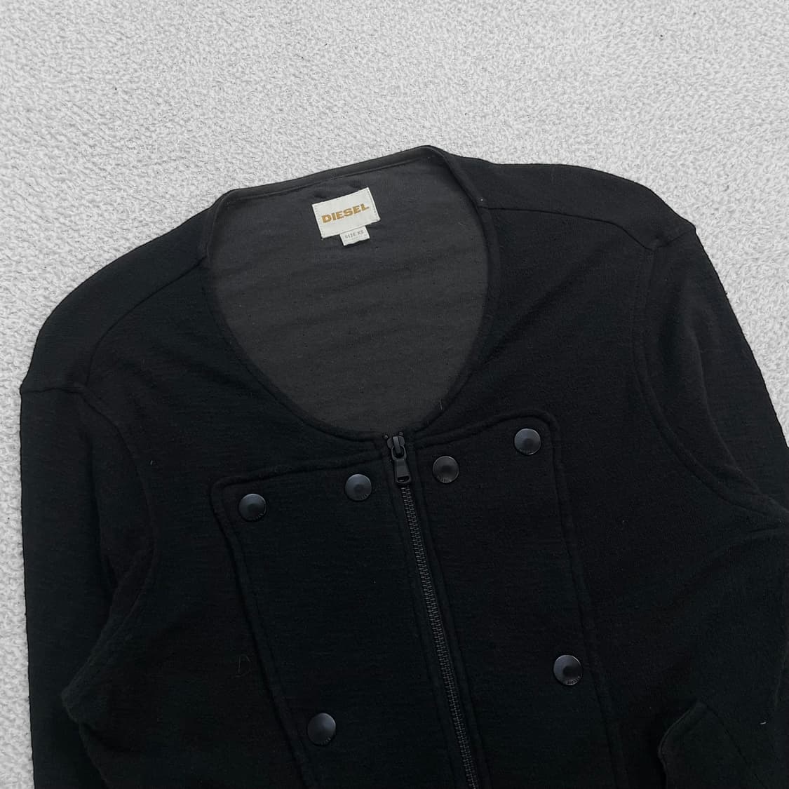 디젤 Diesel 블랙 버튼 집업 자켓 블랙 상품이미지2