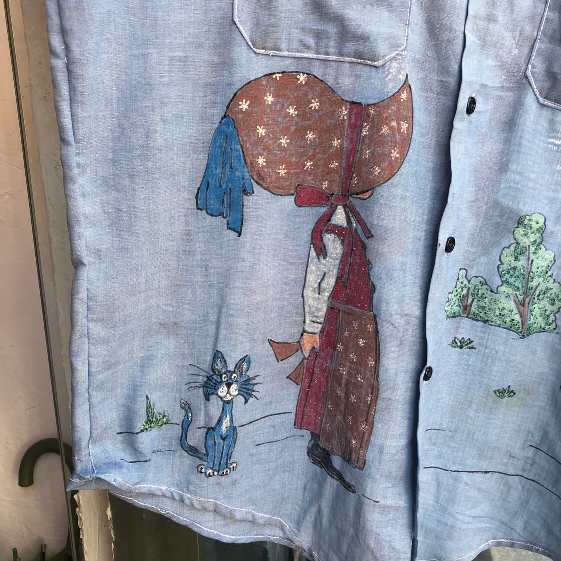 70s Vintage chambray shirt-L 상품이미지2