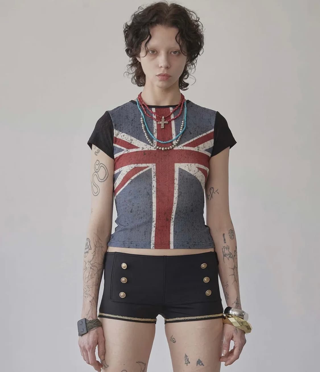 Union Jack Baby Tee Black 상품이미지1