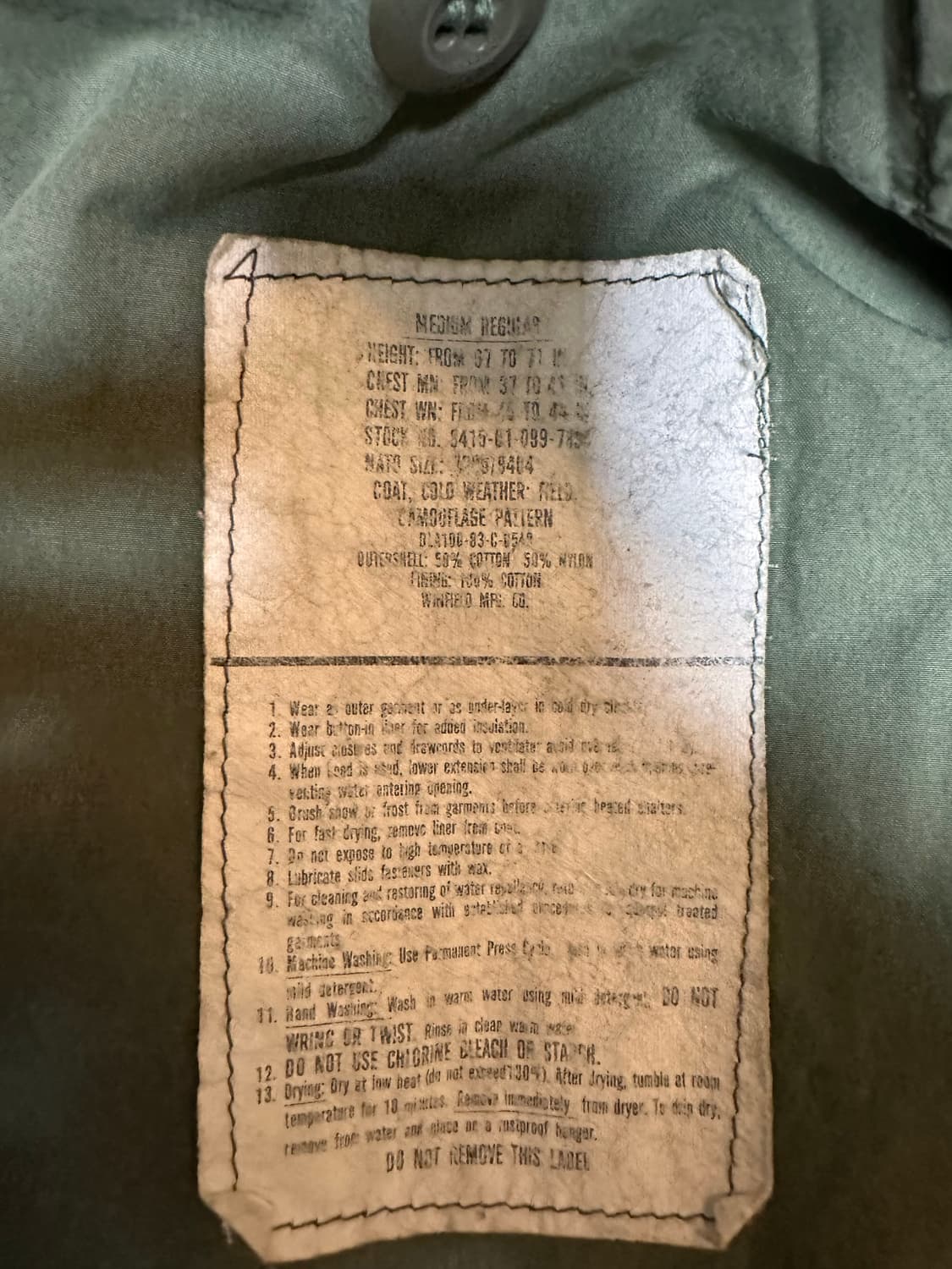 M65 필드자켓 우드랜드 카모 미듐레귤러 상품이미지4