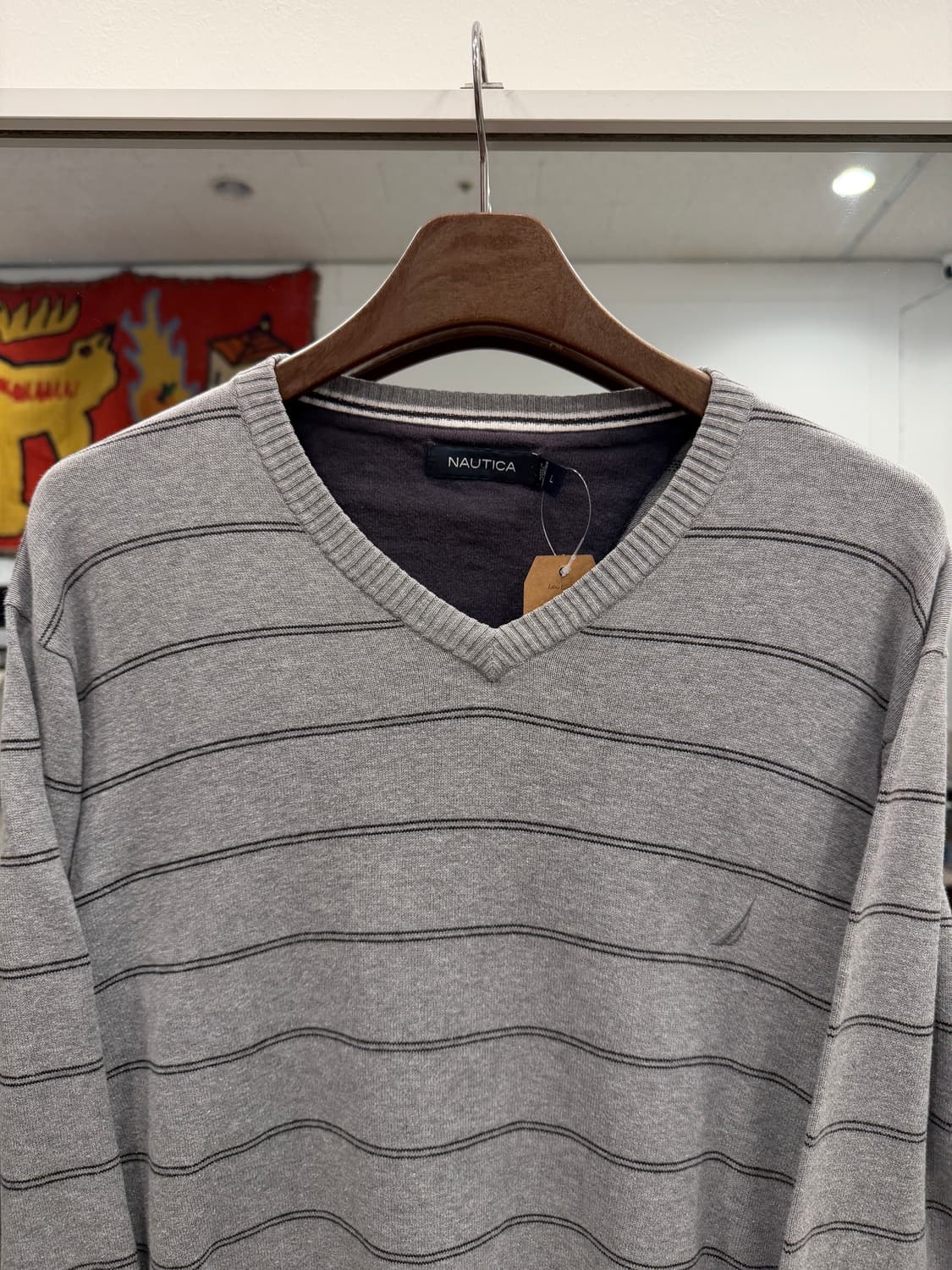 Nautica 노티카 스트라이프 브이넥 니트 상품이미지3