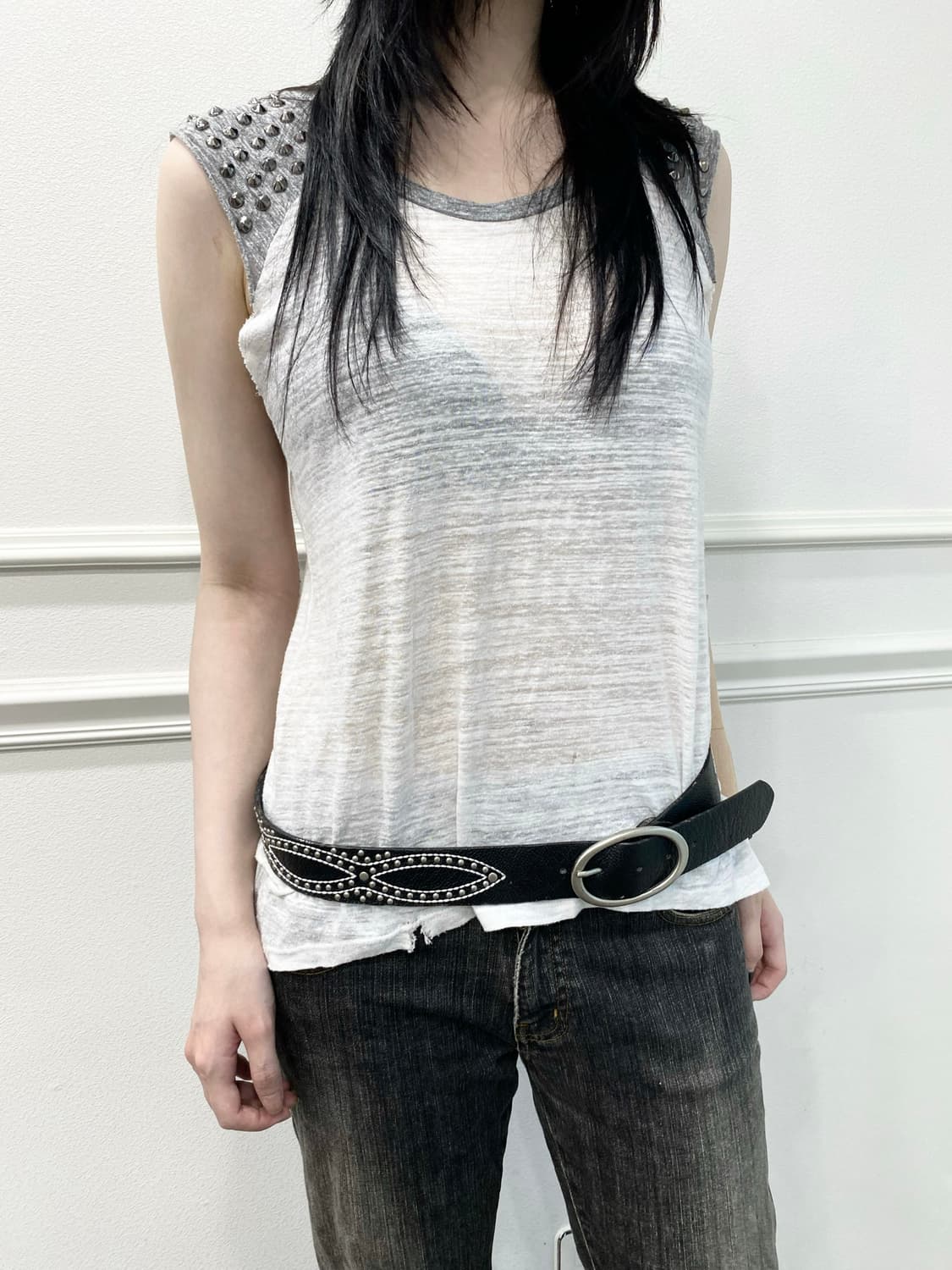 2000s Guess Stud Detail Sleeveless 상품이미지6
