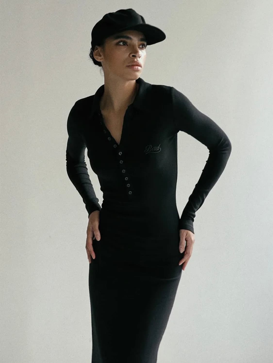 [새상품]배드블러드 비욘드 소프트 폴로 드레스 (블랙/챠콜 M) 상품이미지6