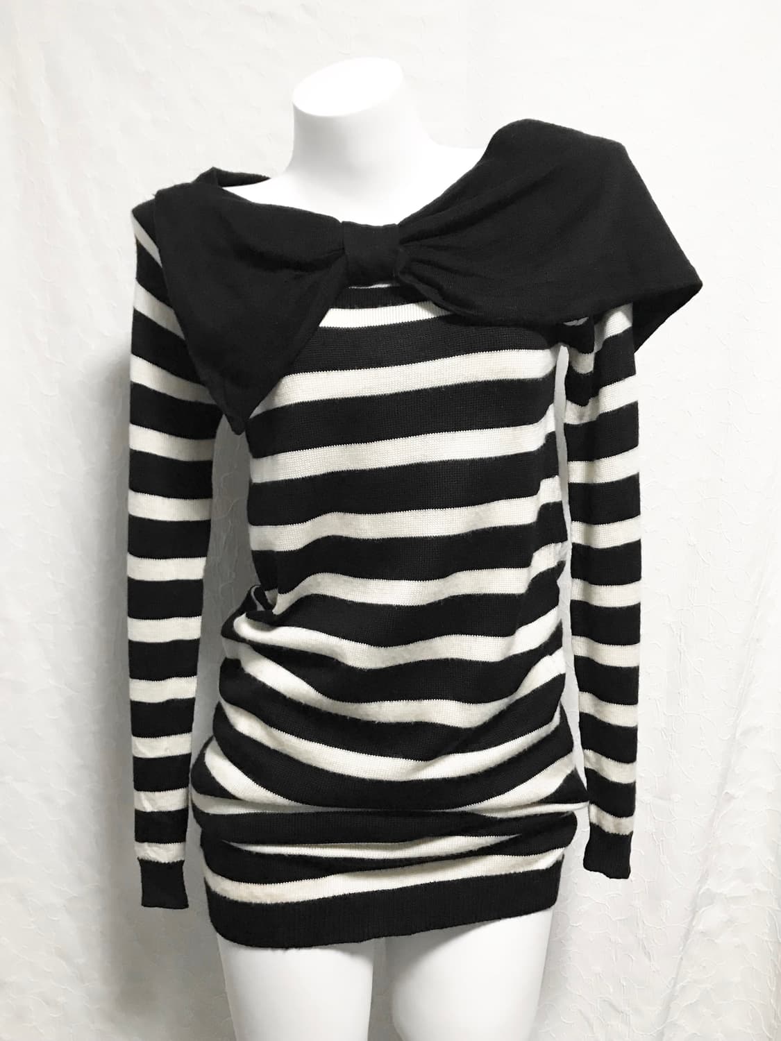 빈티지 lanvin 아카이브 리본 스트라이프 니트 원피스 탑 상품이미지2