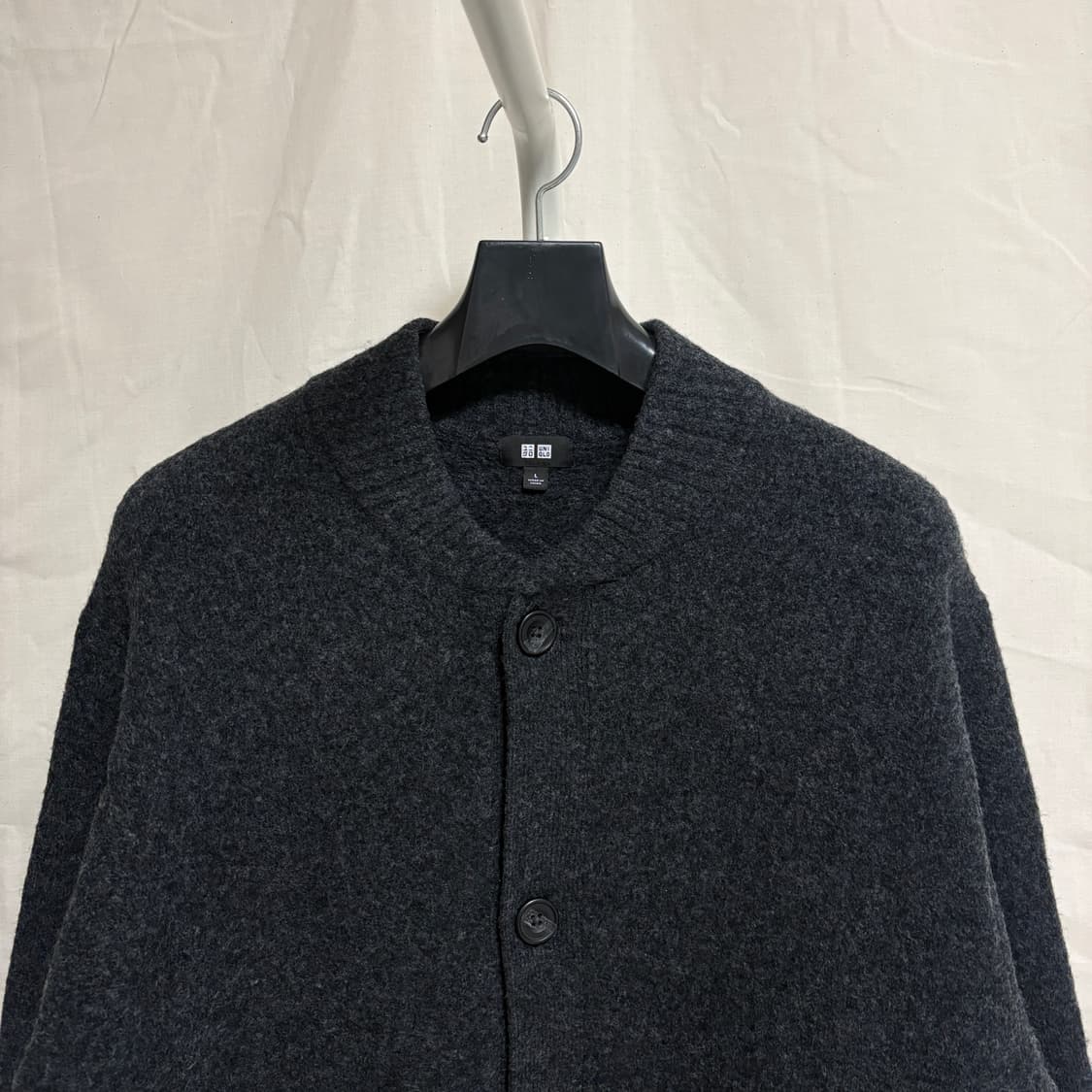 유니클로 수플레얀 가디건 / 다크그레이, L 상품이미지2