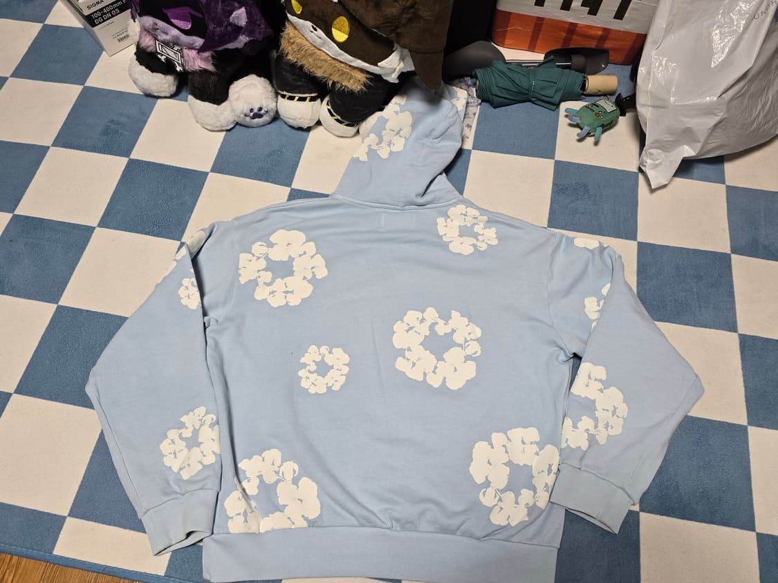 [M] 데님티어스 코튼 리쓰 후드 파우더블루 상품이미지2