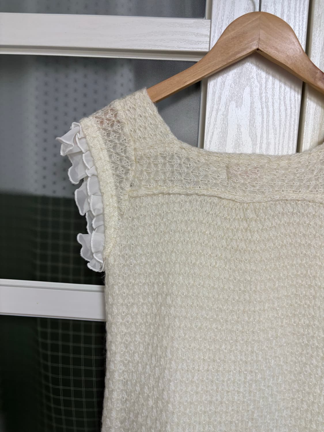 아이보리 프릴 니트 원피스  상품이미지9