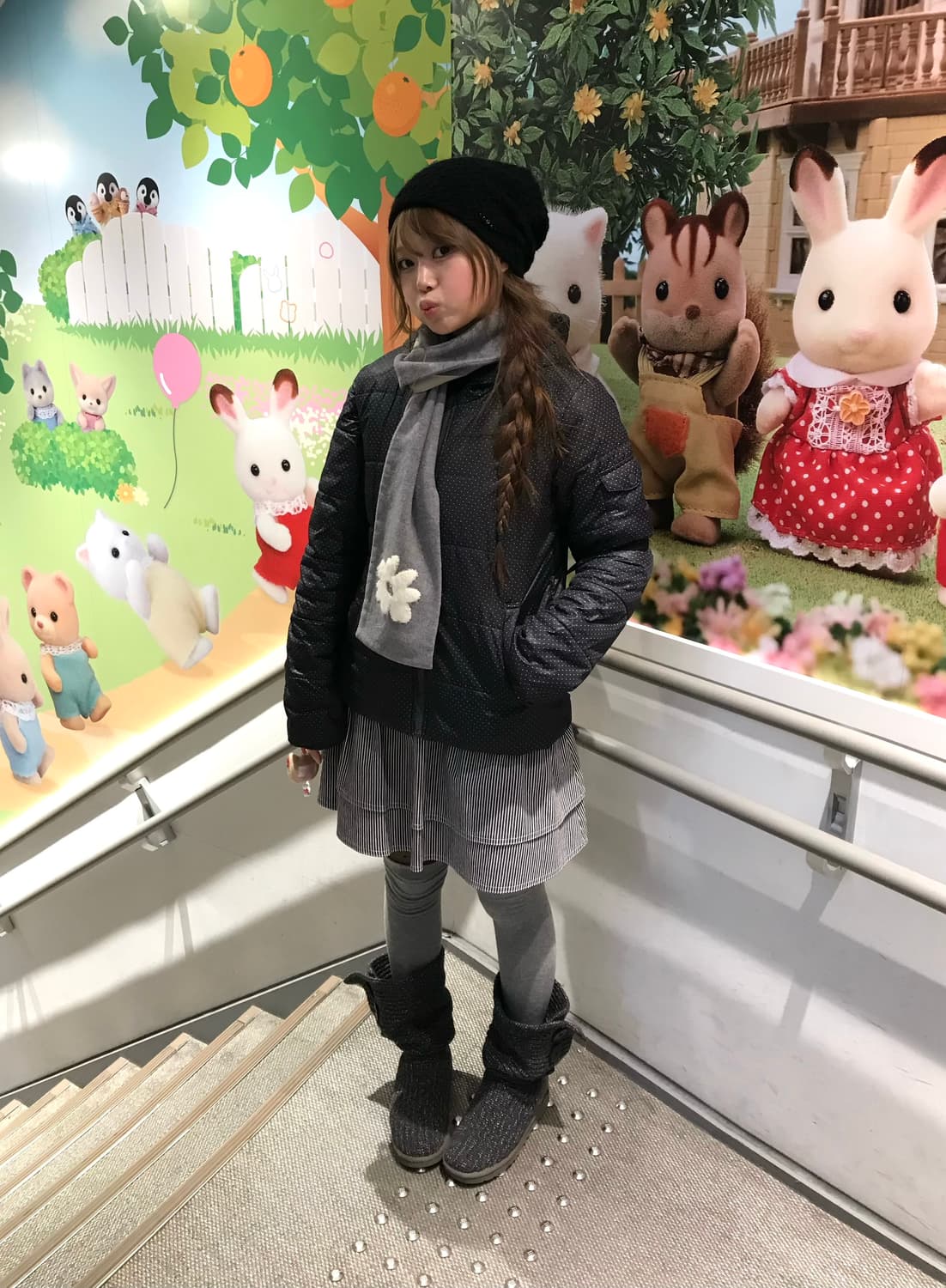 버버리 스트라이프 원피스 도트 패딩 니혼진 코디세트 상품이미지3