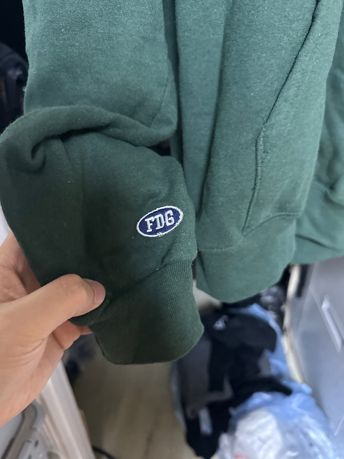 [L] 챔피온 후드 티셔츠 그린 상품이미지2