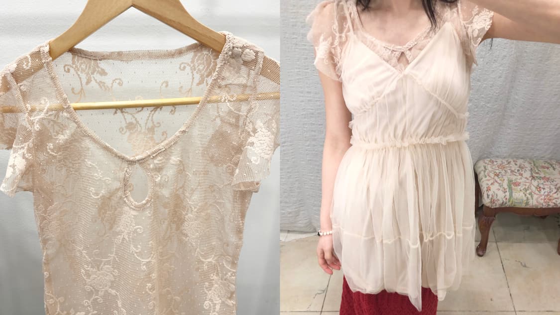 Blush sheer pink top 상품이미지1