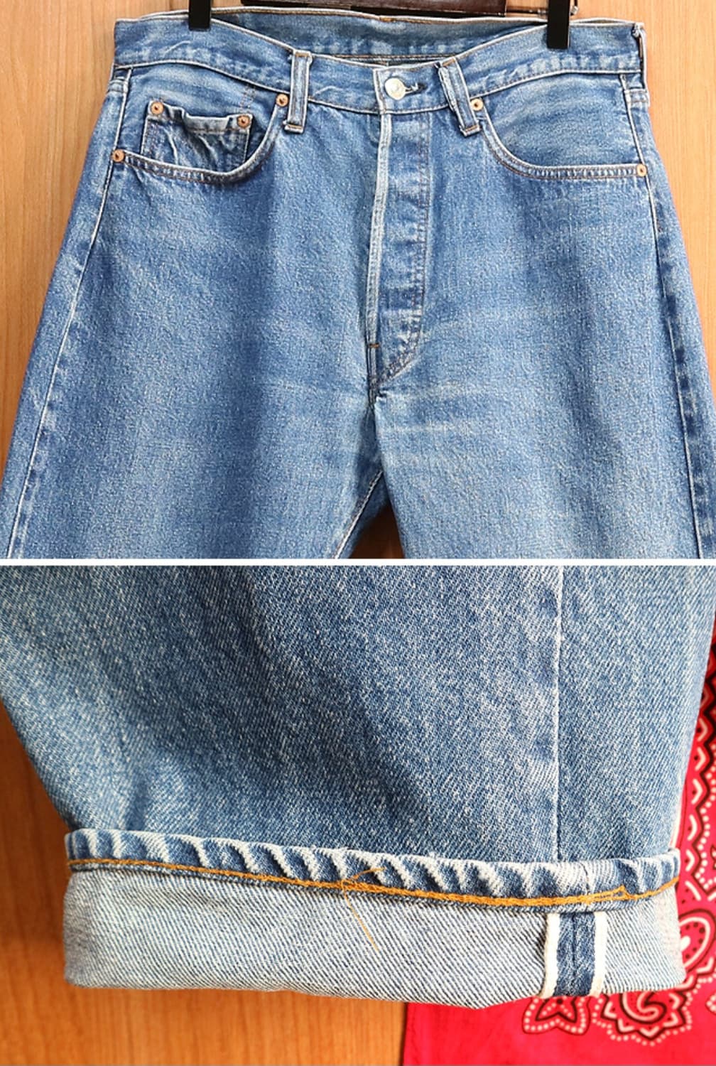 미국산 80S LEVIS 리바이스 501 스몰E 66후기 빈티지 셀비지 상품이미지4