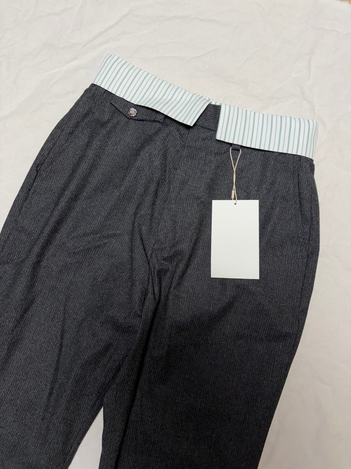 [새상품] STU 울 스트라이프 플레어 슬랙스 팬츠 / S 상품이미지3