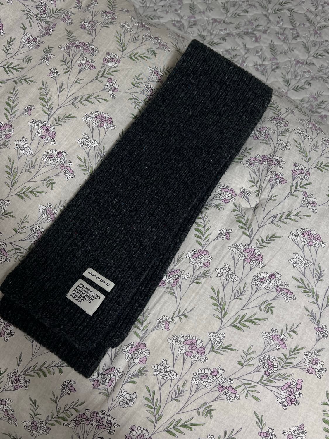 어나더오피스 엑스트라 파인 울 머플러 실착0회 그레이 상품이미지2