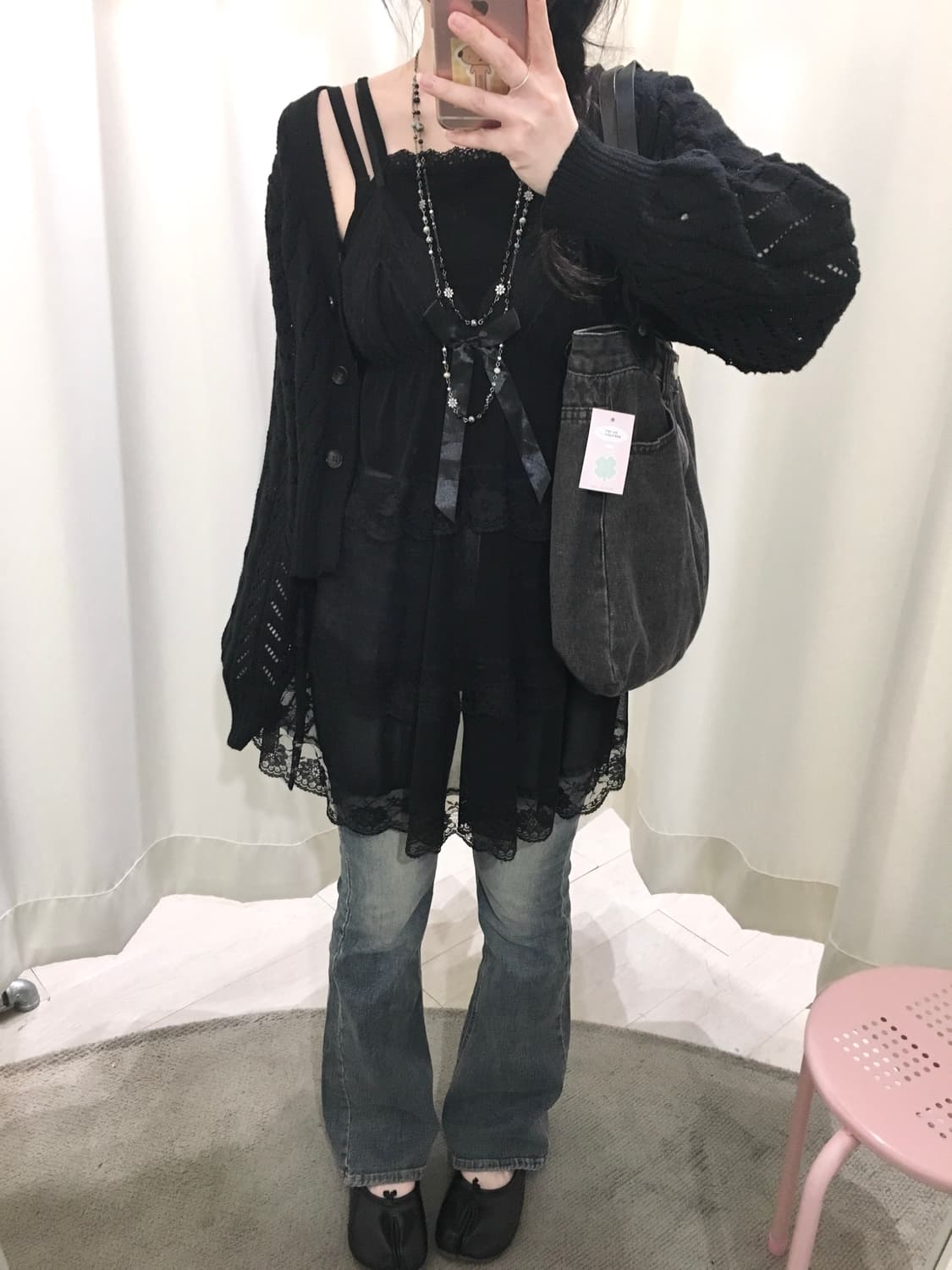 Sheer Lace Tiered Slip 상품이미지2
