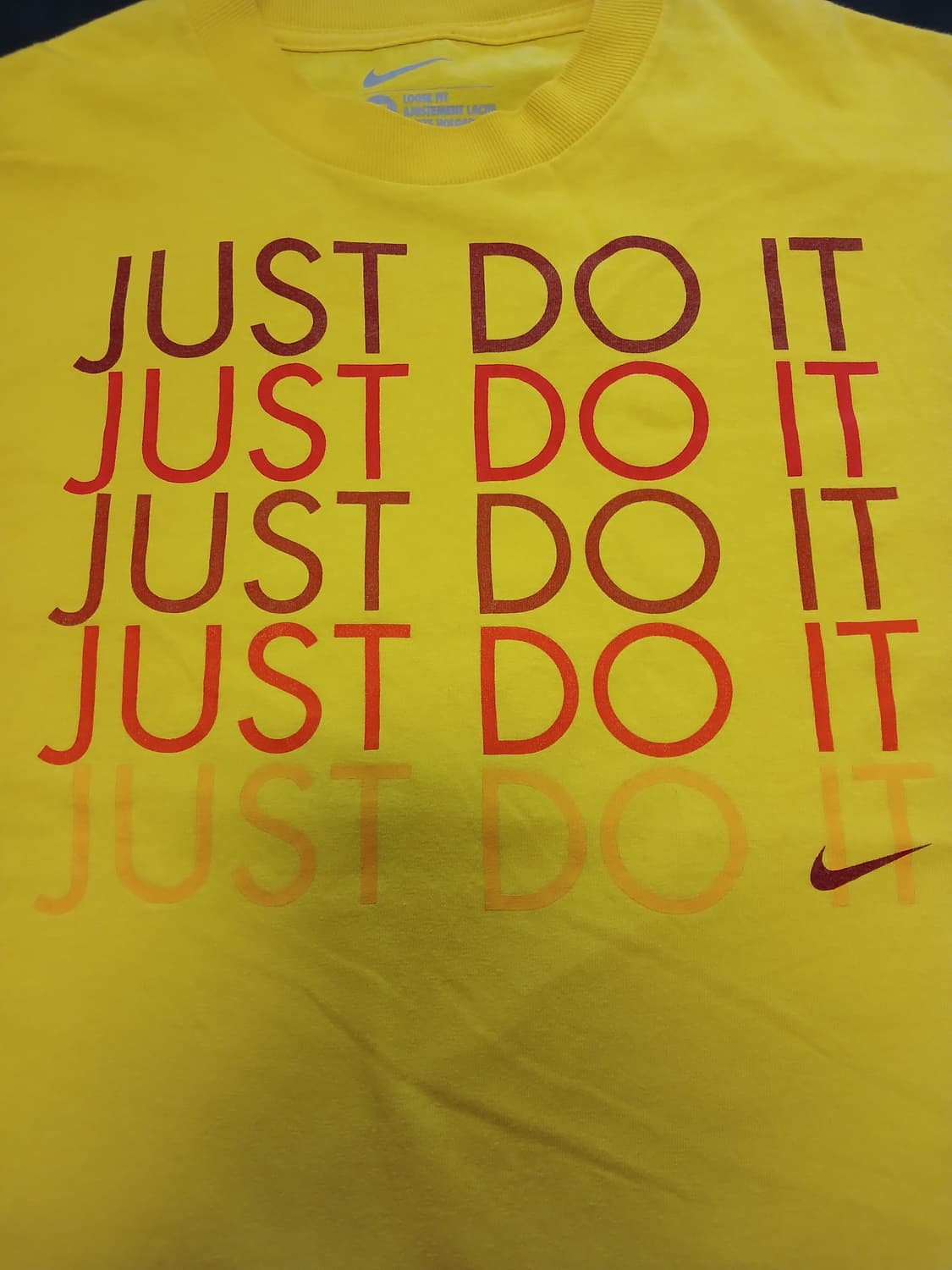 나이키 just do it 로고 엘로우 반팔티  상품이미지2