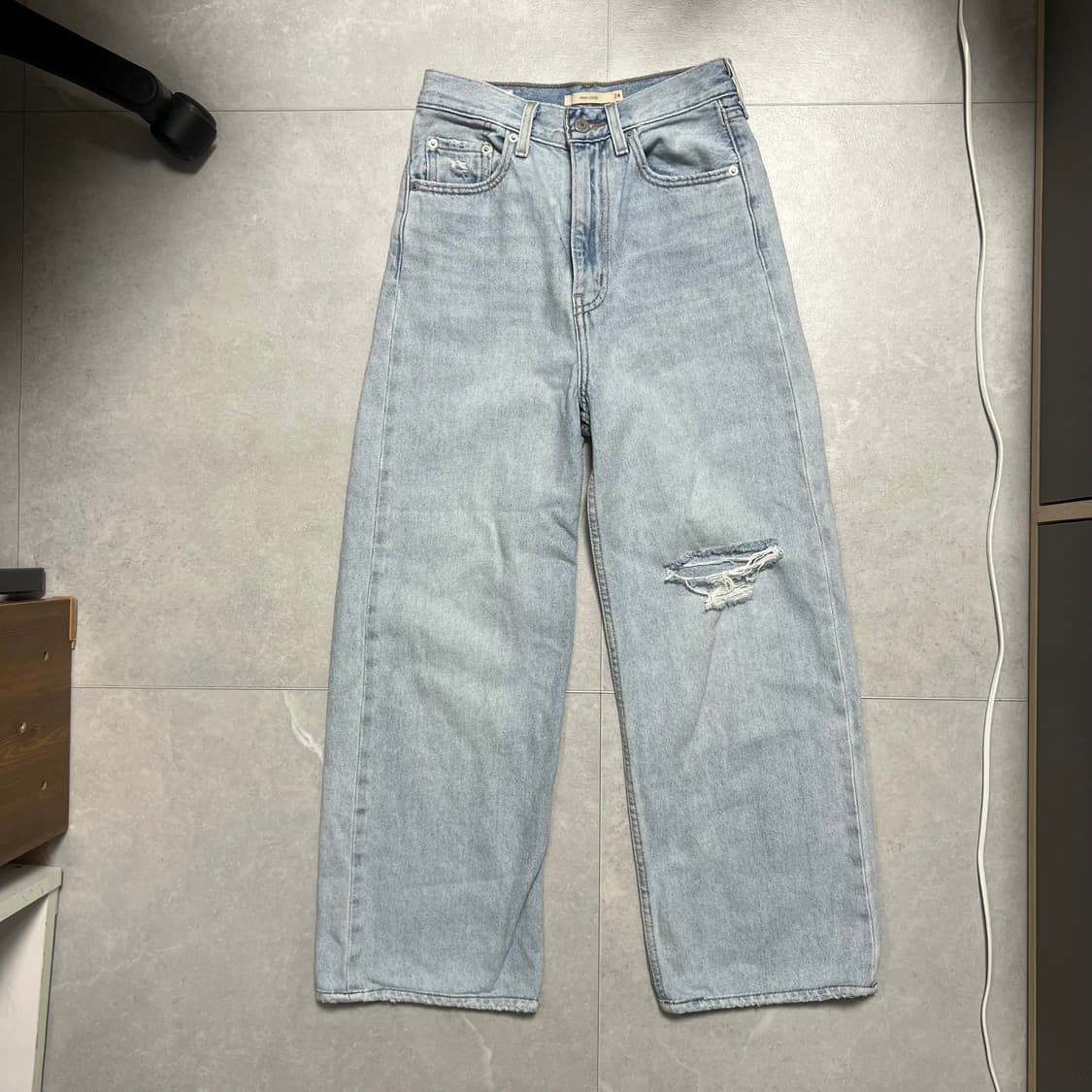 [24] 리바이스 빅E 하이루즈 데님 청바지 W24 L29 상품이미지3