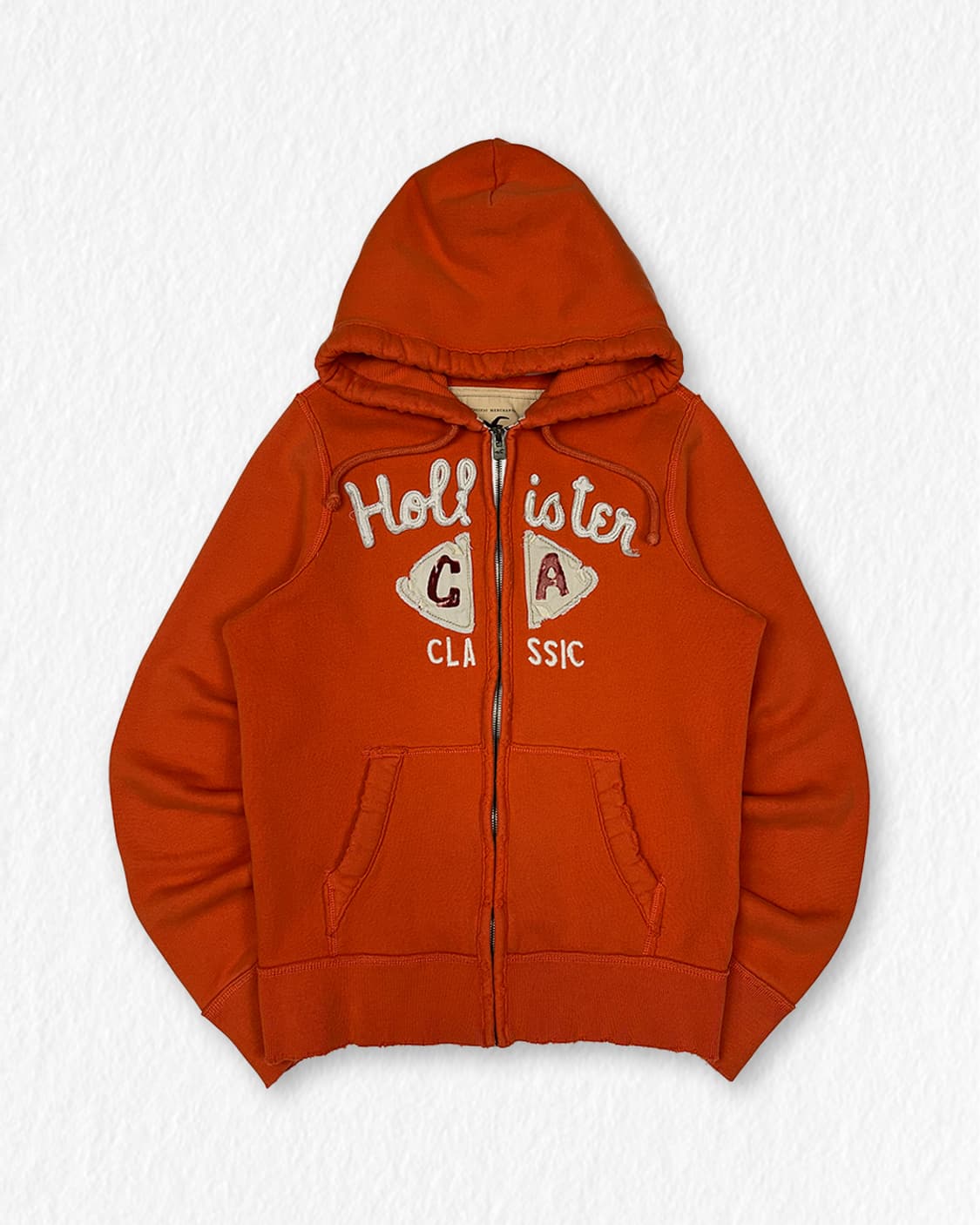 홀리스터 기모 후드집업 오렌지 상품이미지1