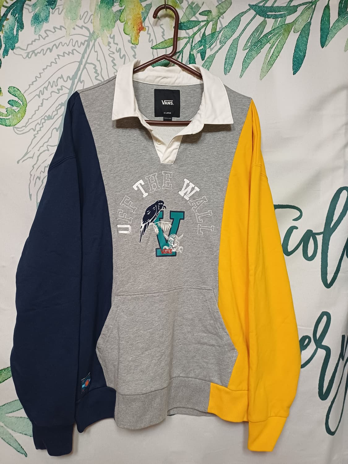 반스 / 컬러 블록 폴로 맨투맨 티셔츠 XL 상품이미지1