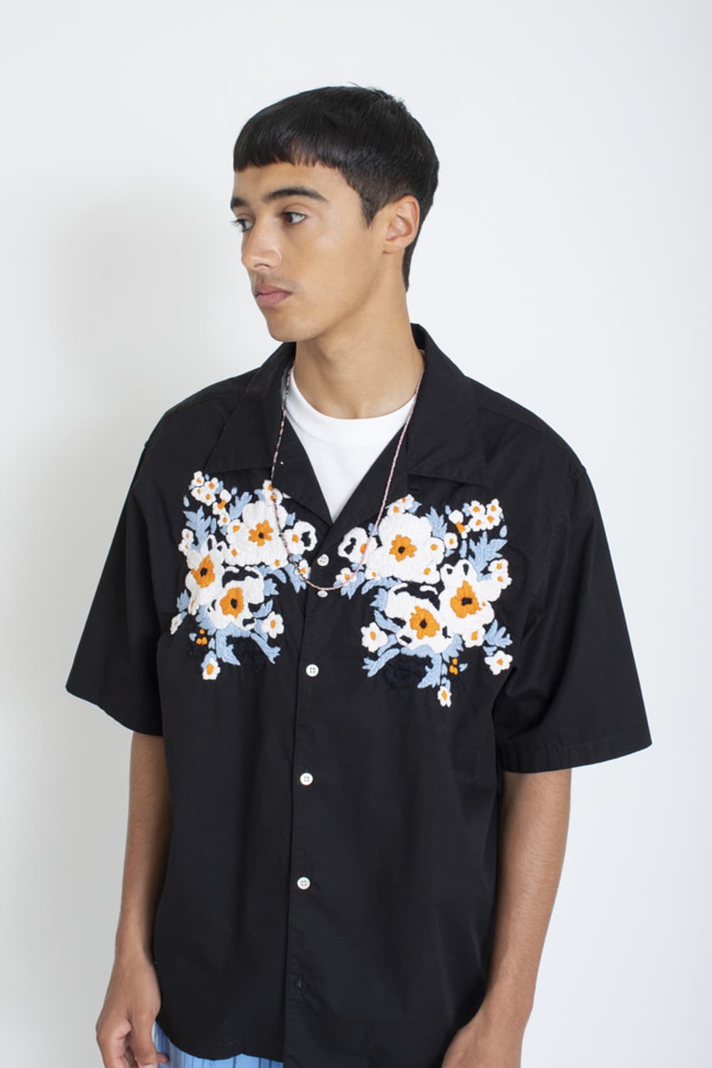 NOMA t.d. 플라워 자수 반팔 셔츠 2 상품이미지1