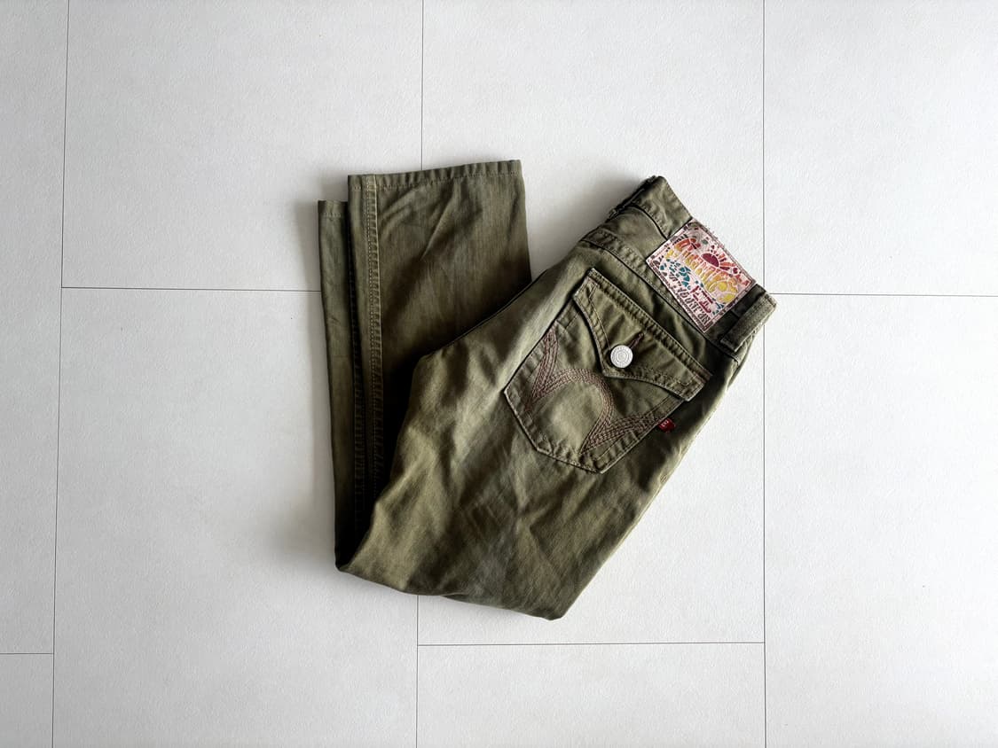 edwin) washed khaki baggy jeans 상품이미지1