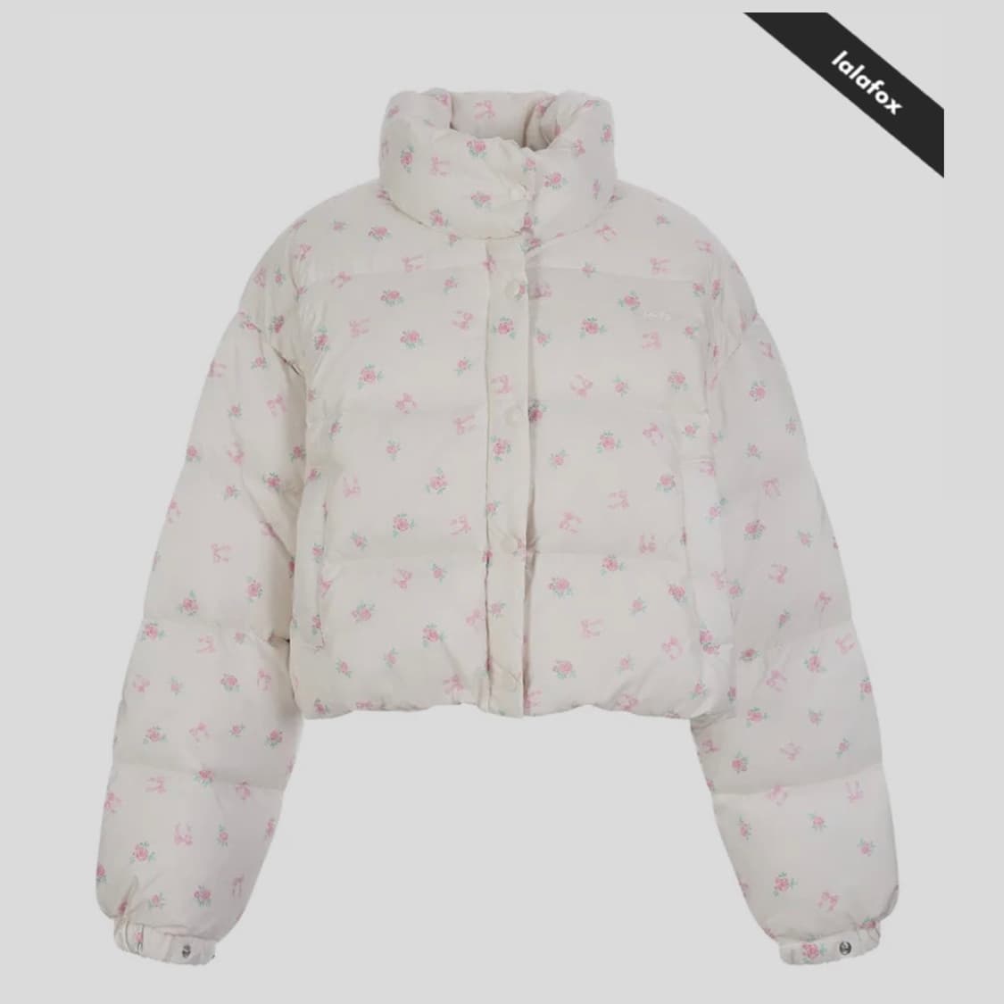 [웬디 착용/정가 33만 원] 라라폭스 플라워 프린트 크롭 패딩 상품이미지1